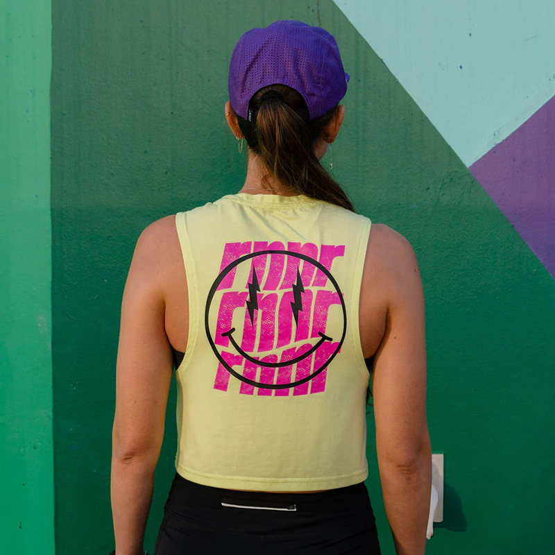 Womens Muscle Tee - Sunny Lime