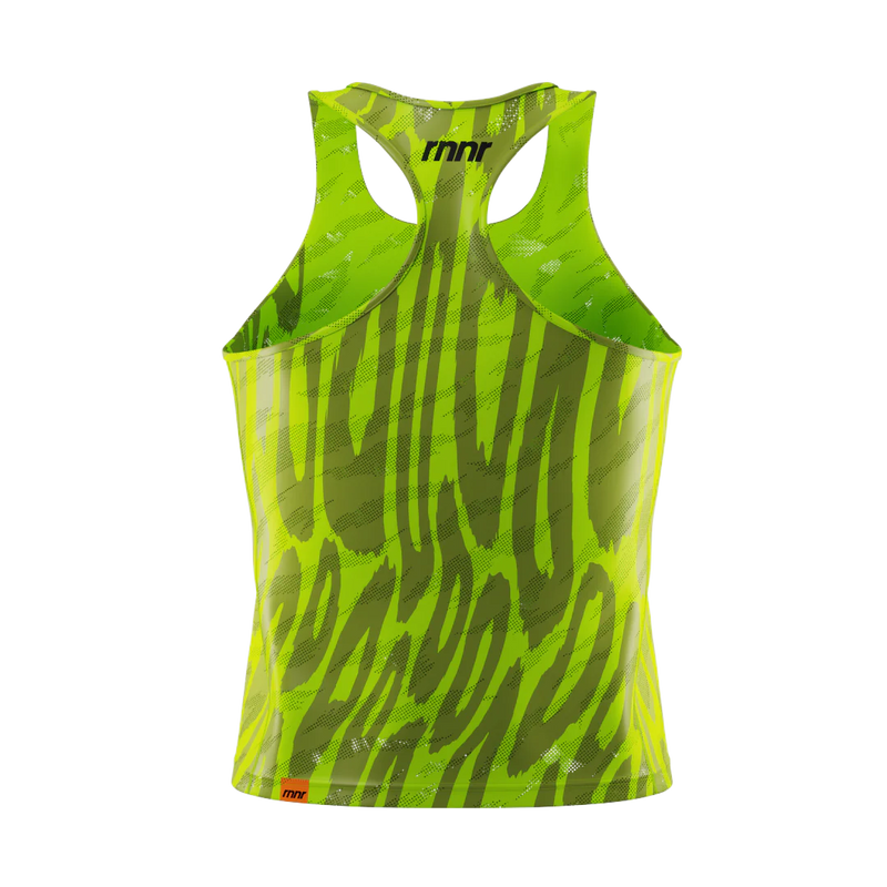 Womens CROPPED All Out Singlet - Drippy Cheetah Green