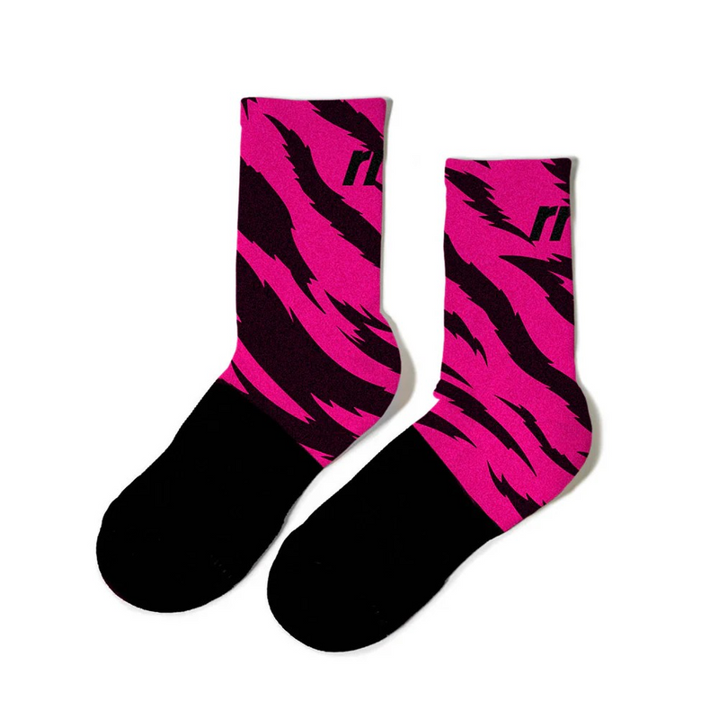 rnnr Marathon Crew Sock - Pink Tiger